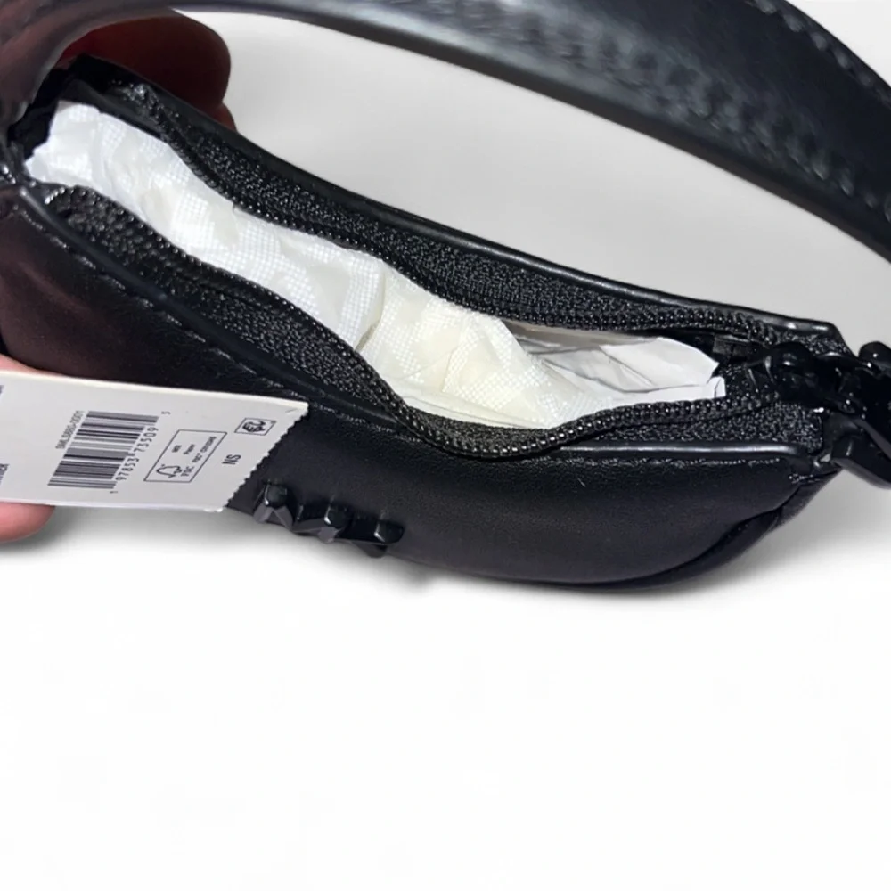 Michael Kors Kyla Black Leather Bag Charm Bag NWT - Picture 4 of 8